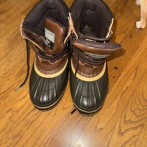 Kids Brown and Black Winter Boots